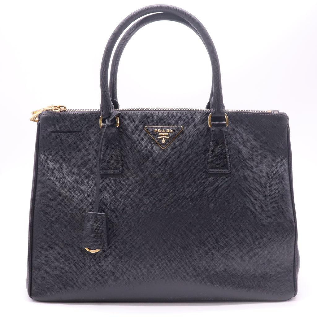 Saffiano Medium Galleria Double Zip Tote Black B23164