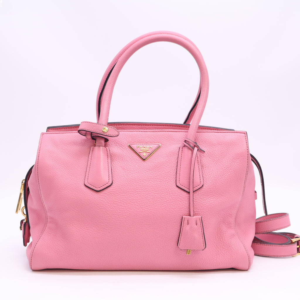 Prada Vitello Daino Leather Top Handle Bag Twins B24908