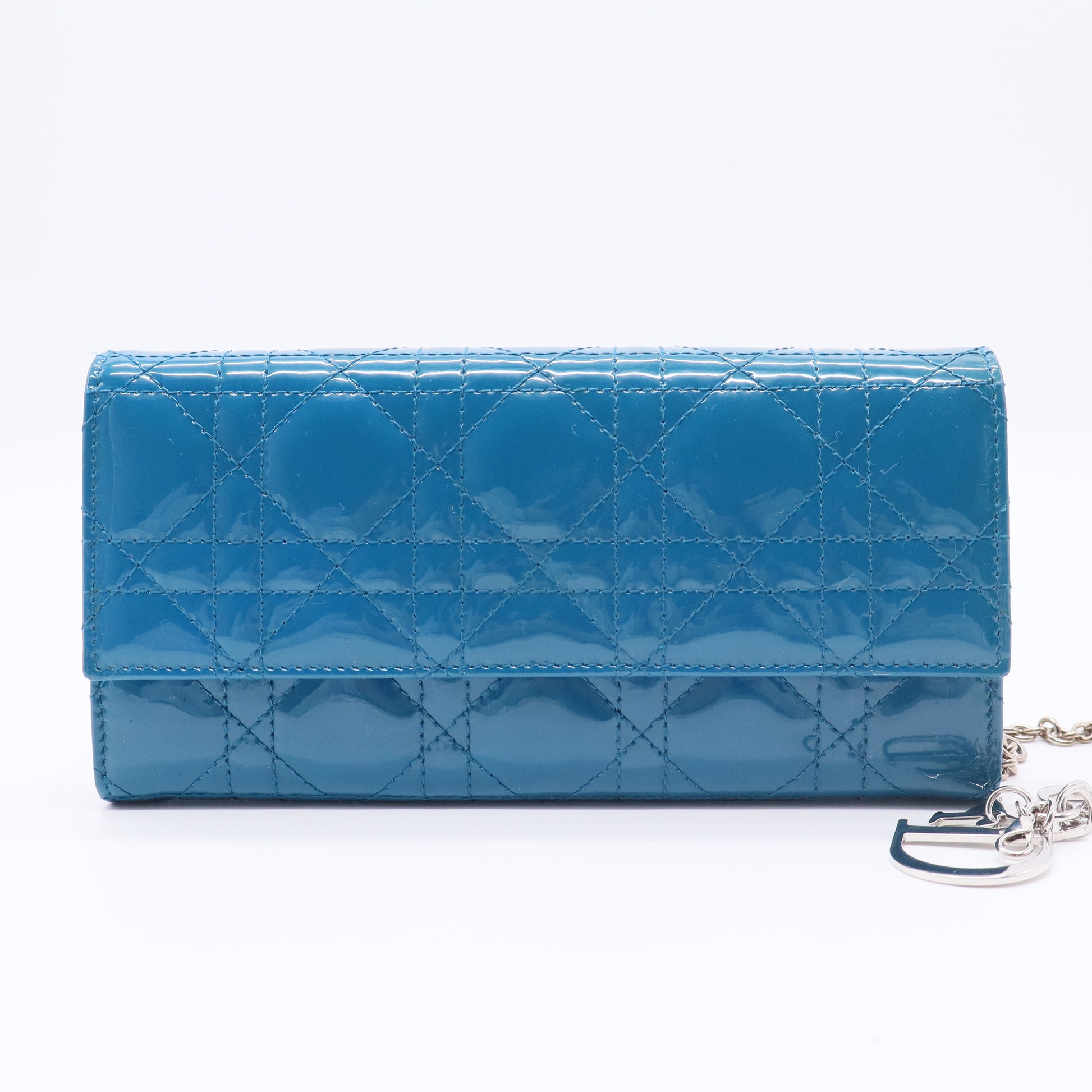 Patent Lady Dior Wallet on Chain