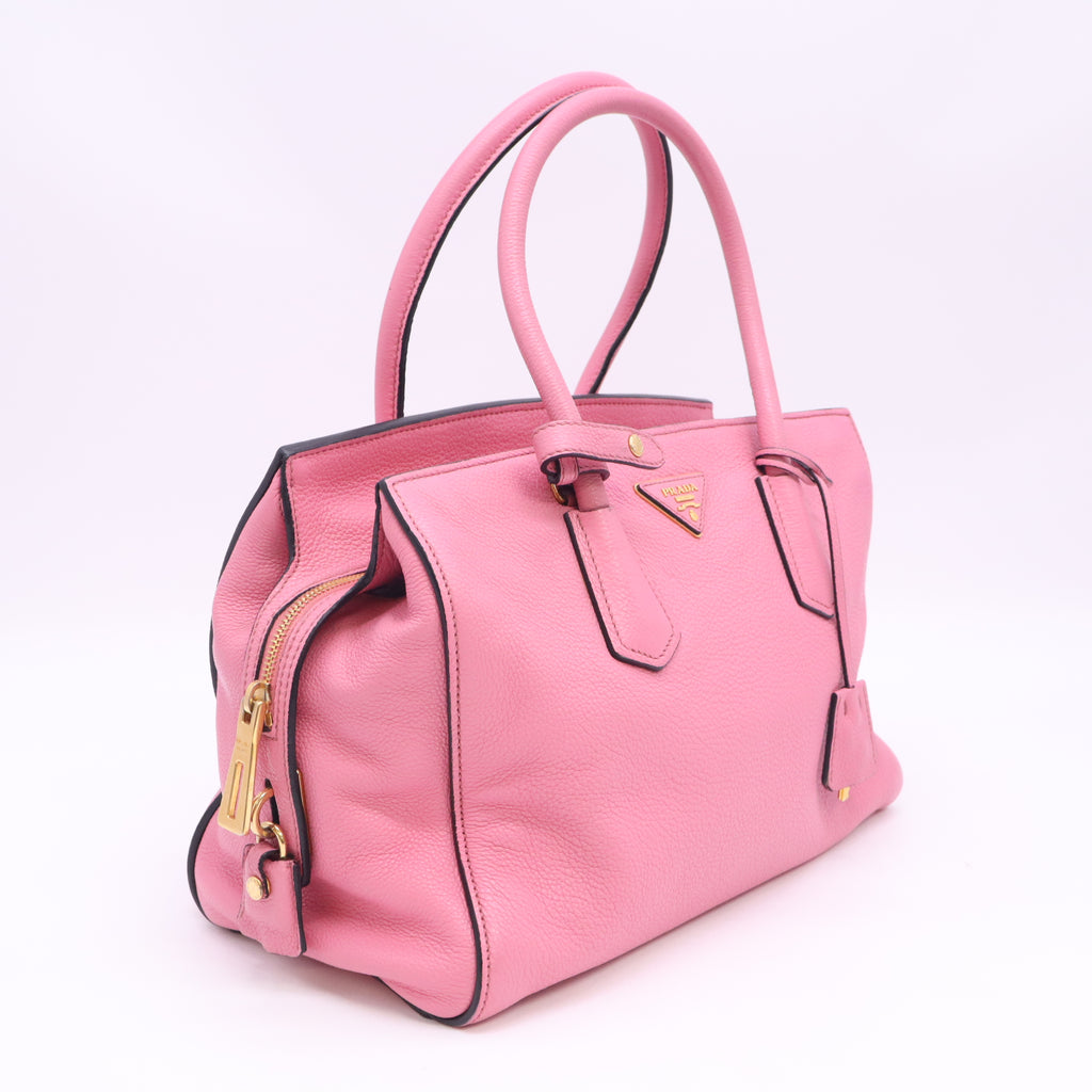 Prada Vitello Daino Leather Top Handle Bag Twins B24908