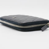 Zip Around Wallet Quilted Lambskin Long