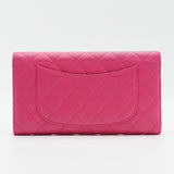 Trifold Classic Flap Wallet Quilted Caviar Medium