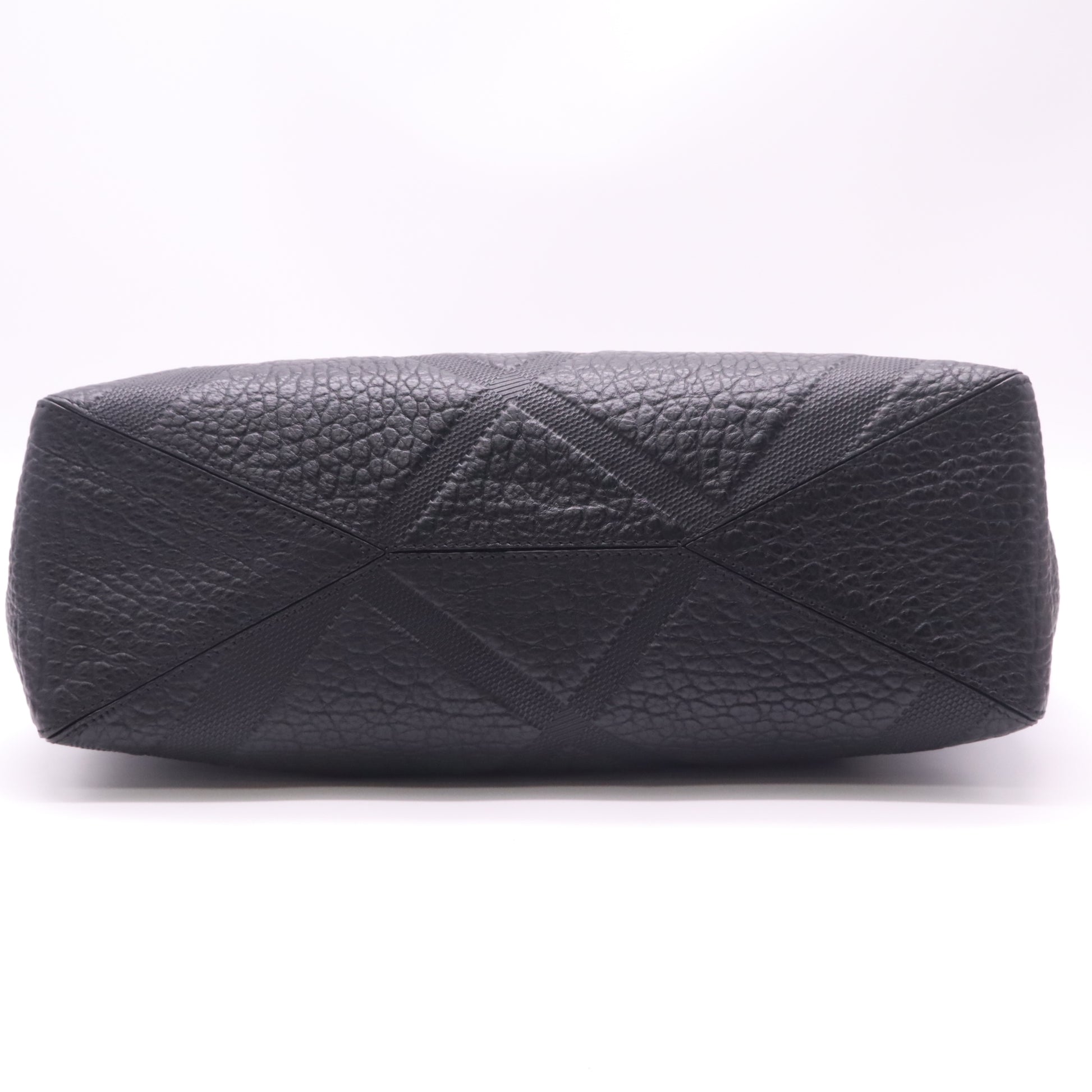 Black Embossed Check Leather Dewsbury Tote Bag B23207