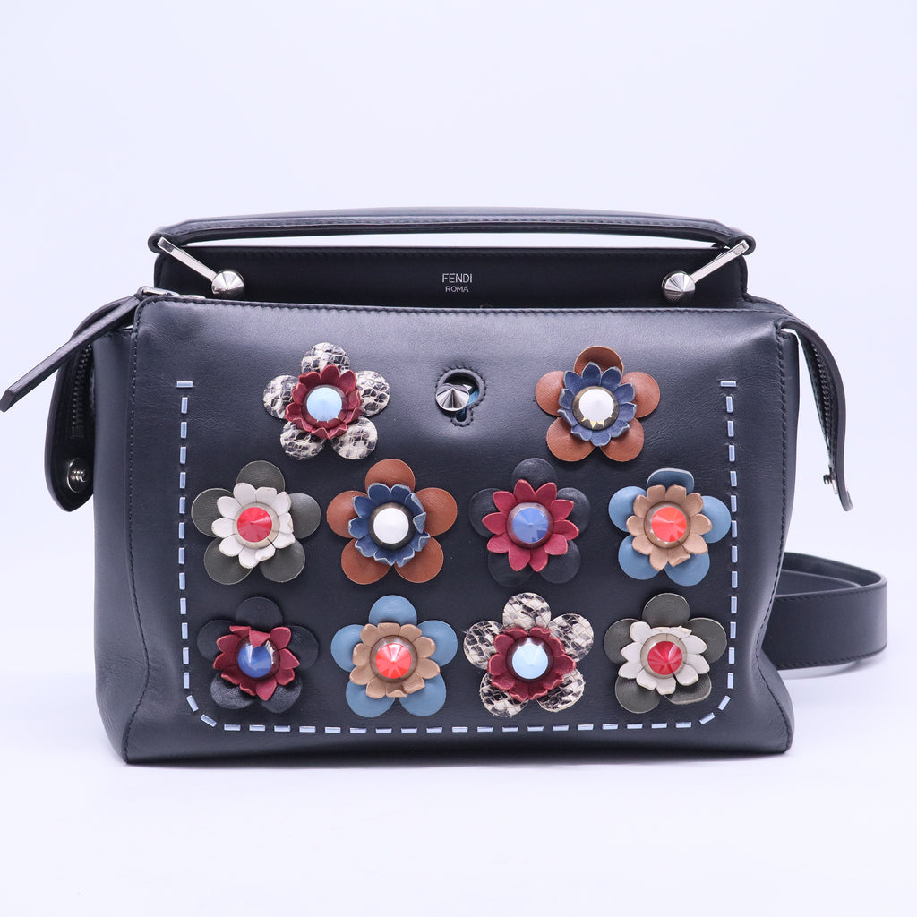 Flowerland DotCom Convertible Satchel Embellished Leather Medium B20755