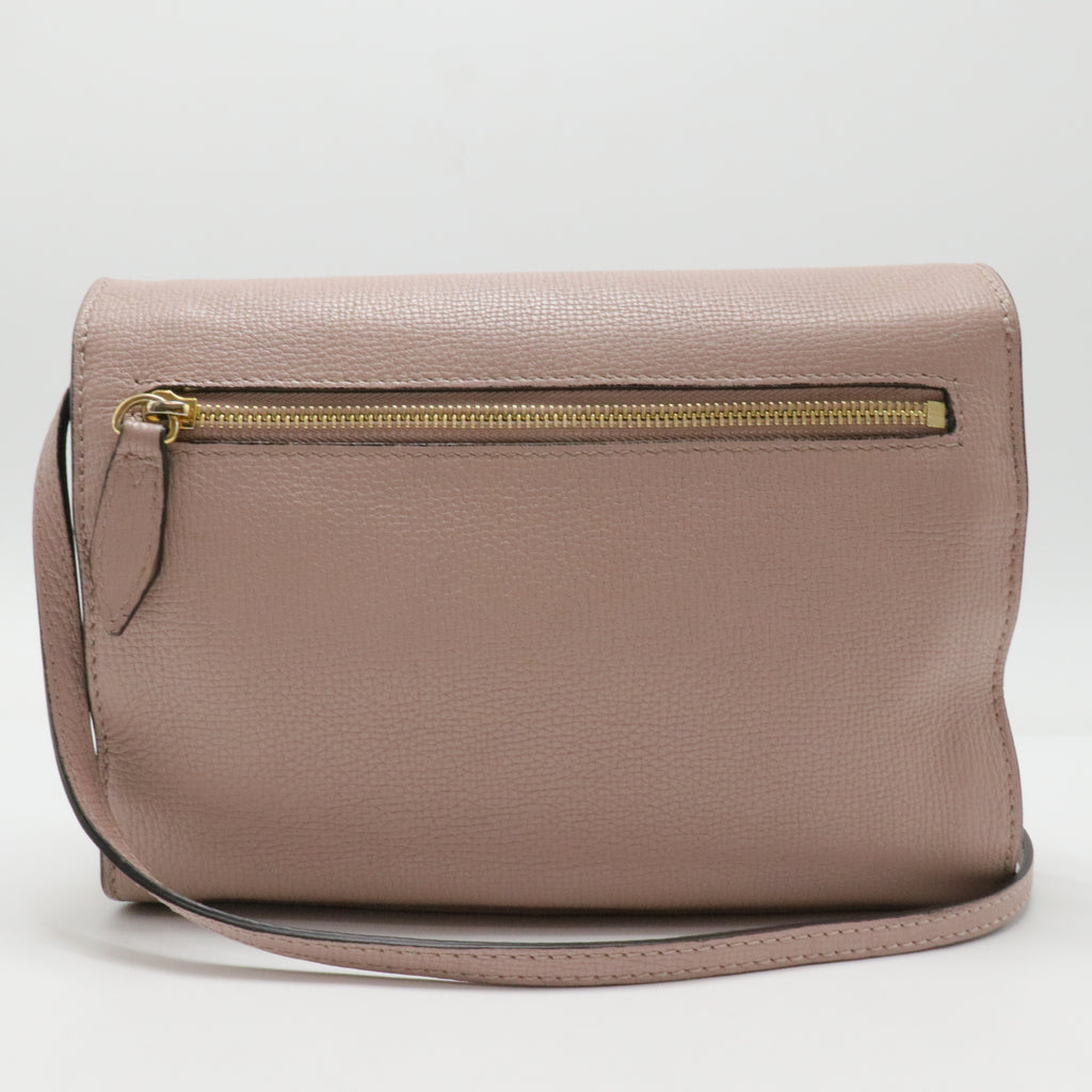 Macken Crossbody Bag Leather and House Check Canvas Small