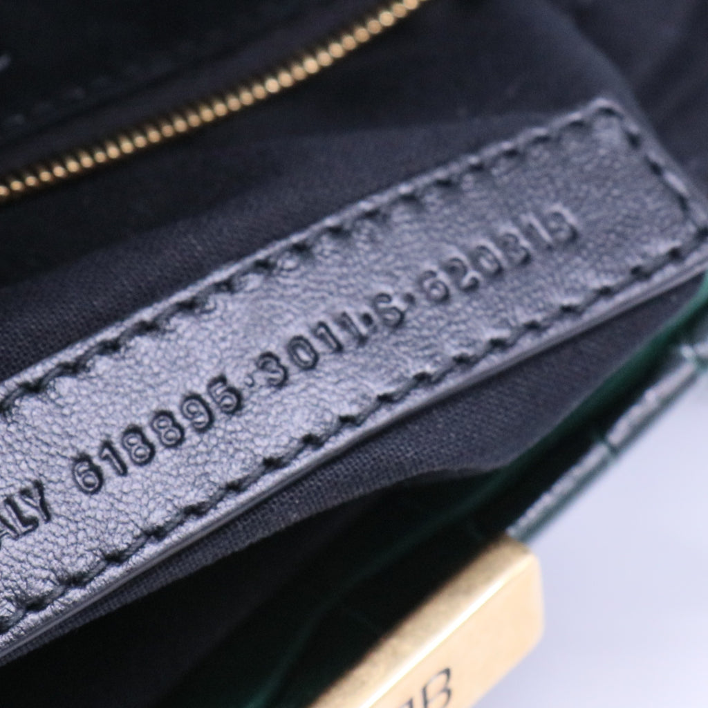 Cloud Clutch Crocodile Embossed Leather