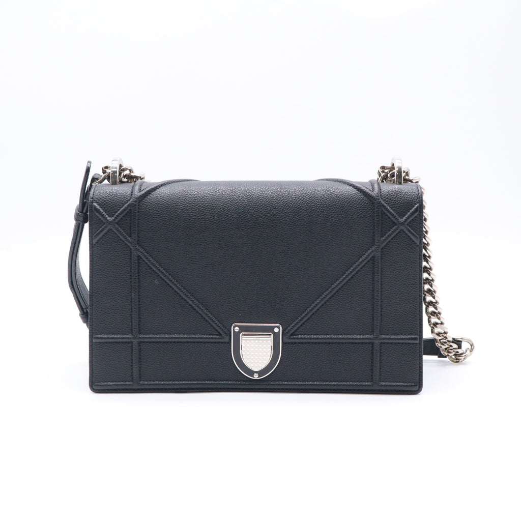 Christian Dior Grained Calfskin Medium Diorama Bag twins LDZ833