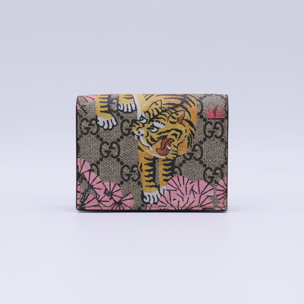 Gucci GG Supreme Bengal Tiger Card Case Wallet W21262
