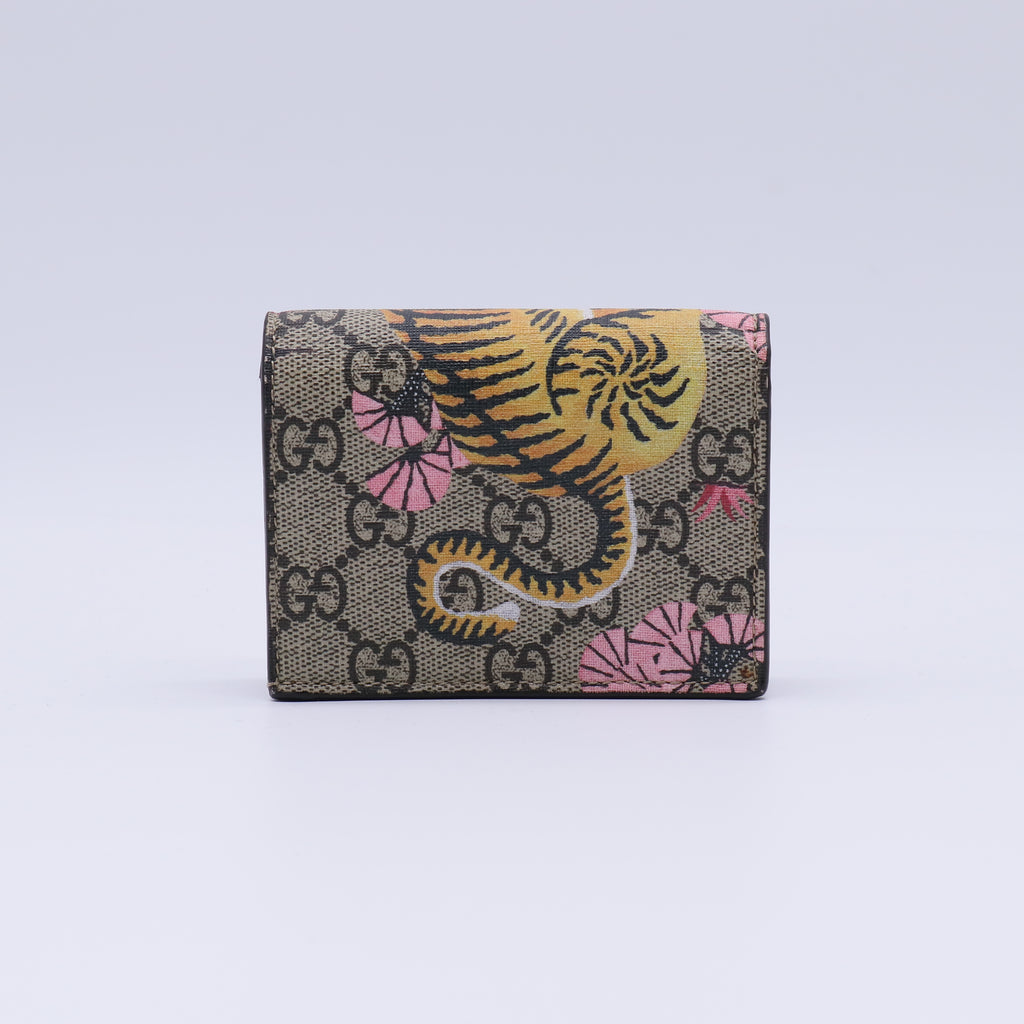 Gucci GG Supreme Bengal Tiger Card Case Wallet W21262