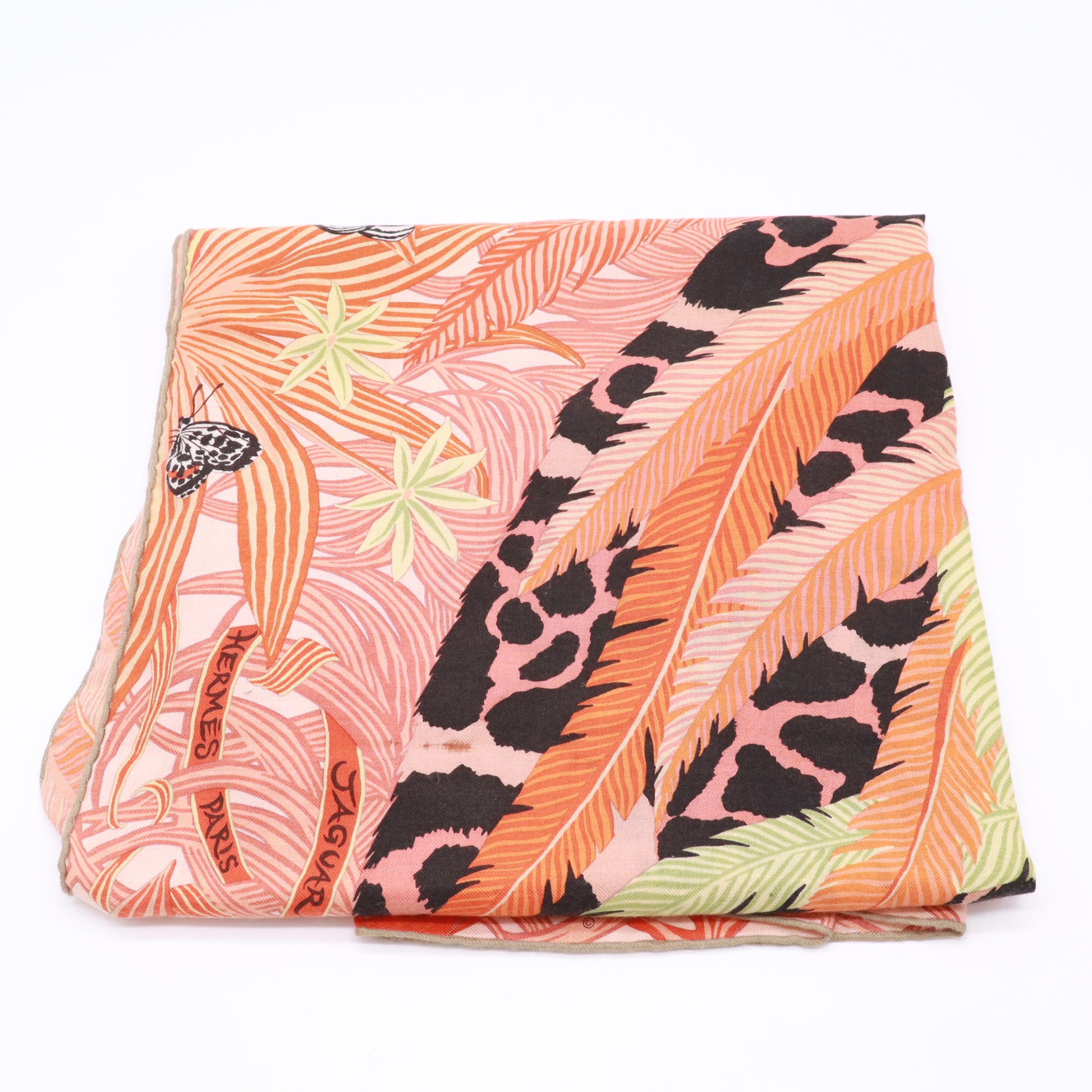 Hermès Jaguar Quetzal Carré Scarf twins LDJ5499