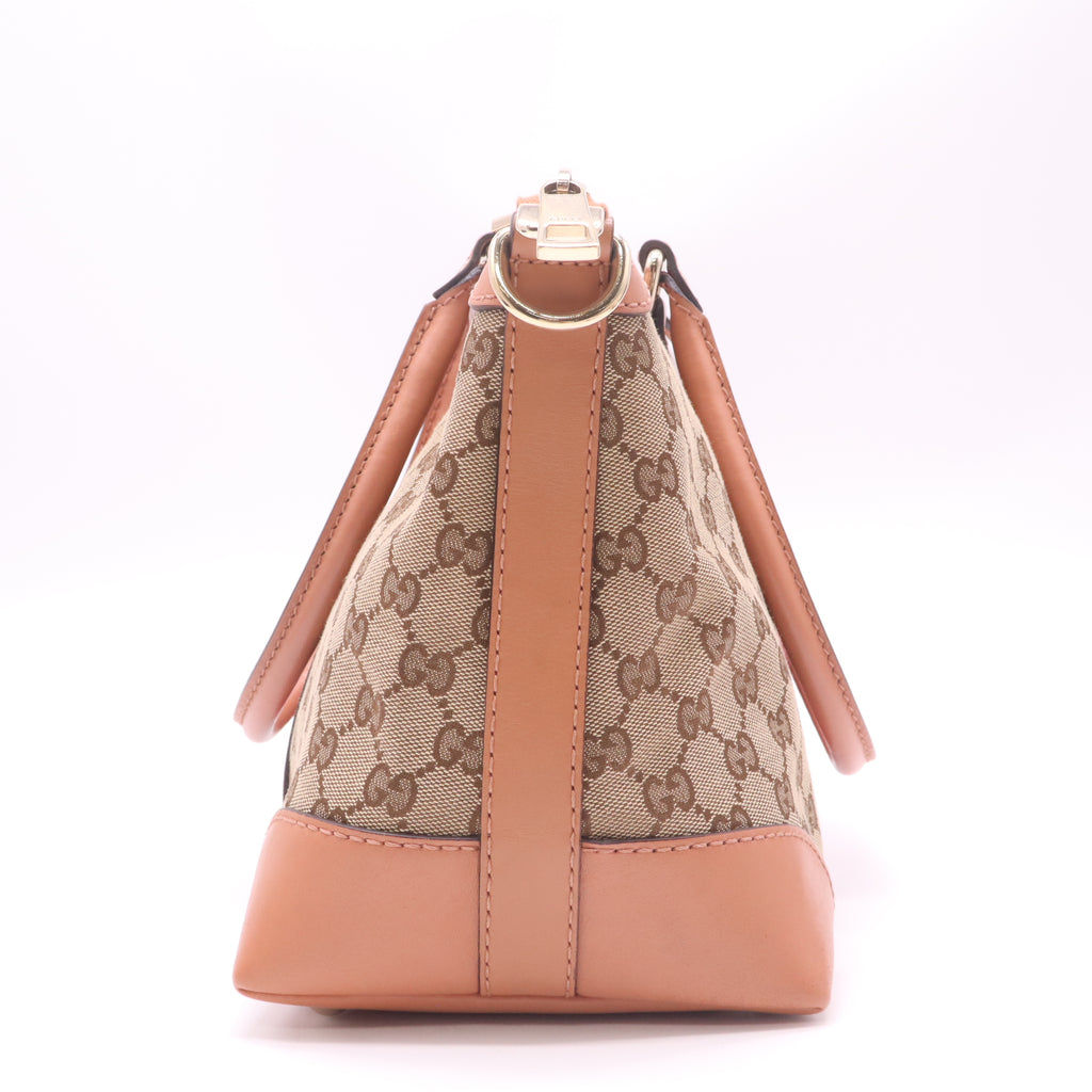 Gucci Monogram Vintage Web Top Handle Bag Pink B23150