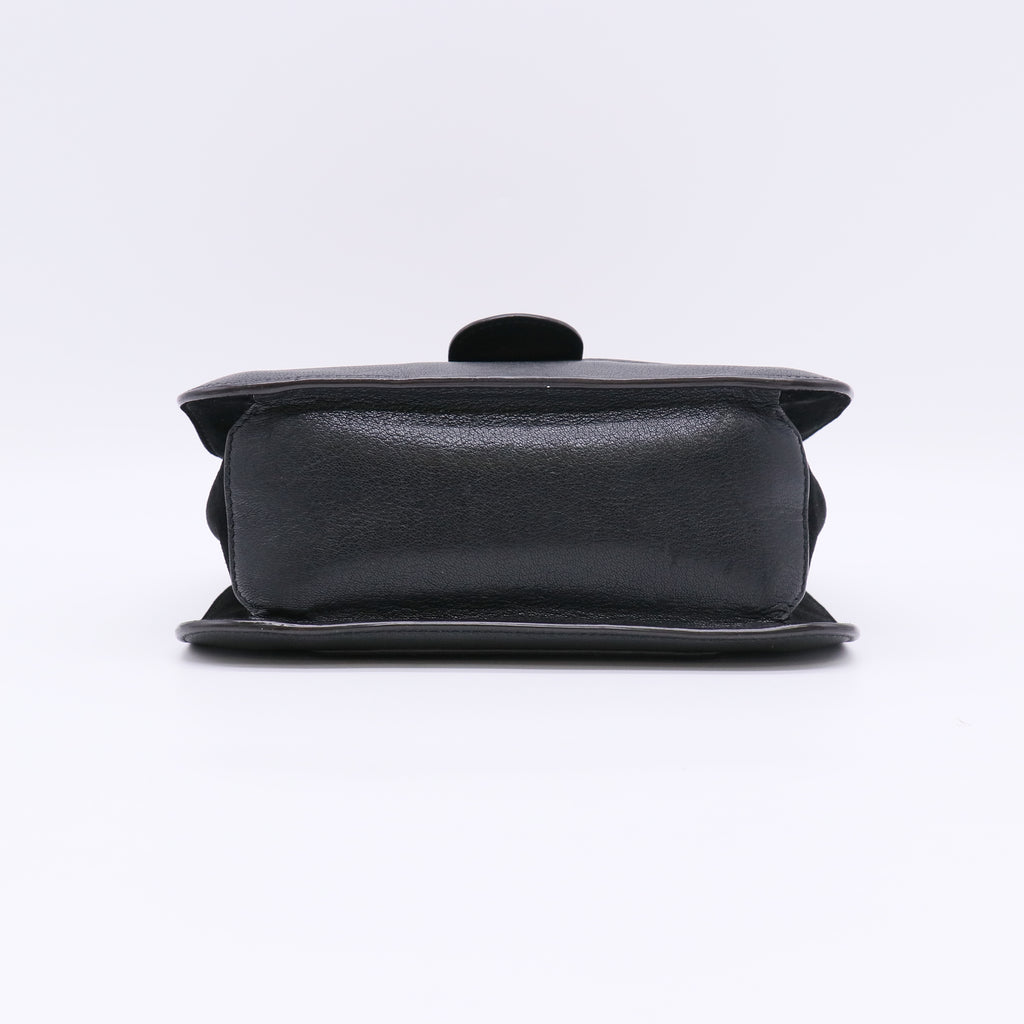 Chain Shoulder Bag Milly Small Black Leather B22836