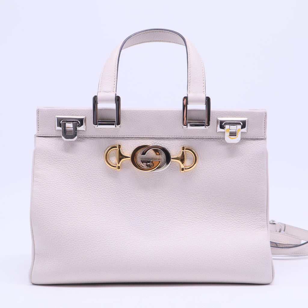 Grainy Calfskin Small Zumi Top Handle Bag B20485