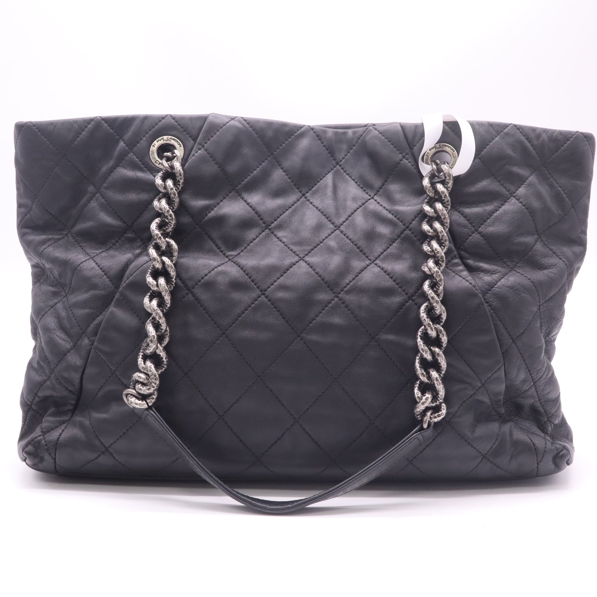 Chanel Calfskin Quilted Large Coco Pleats Tote Bag B23129