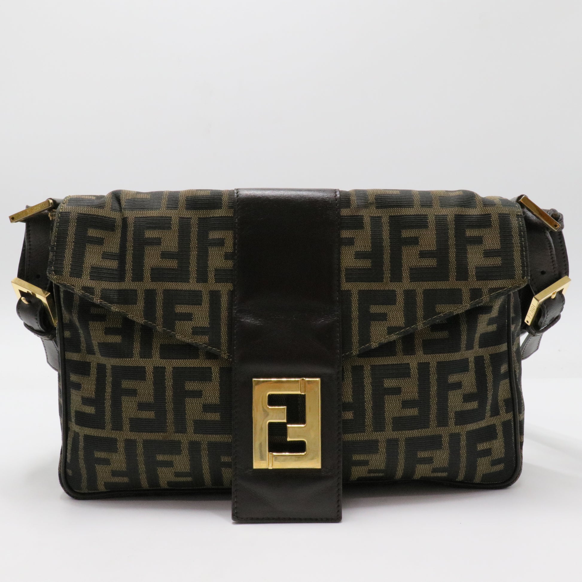 Mini Baguette Zucca Canvas Shoulder Bag