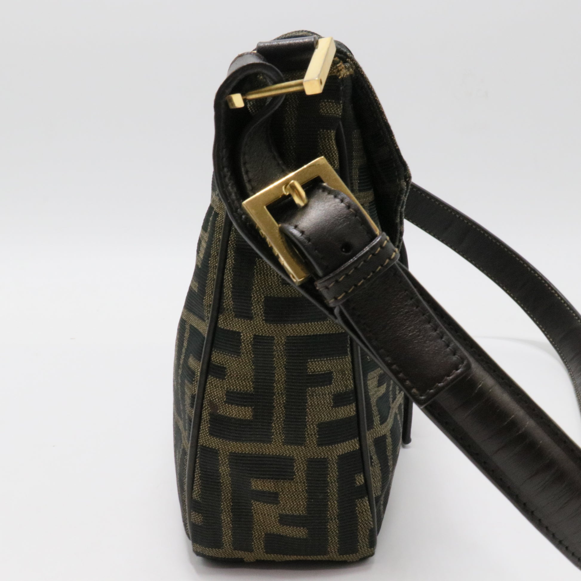 Mini Baguette Zucca Canvas Shoulder Bag