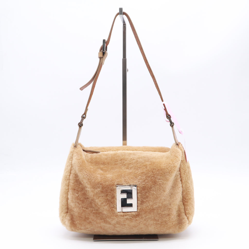 Fendi Vintage Faux Fur Cutout FF Logo Shoulder Bag twins LDJ5490
