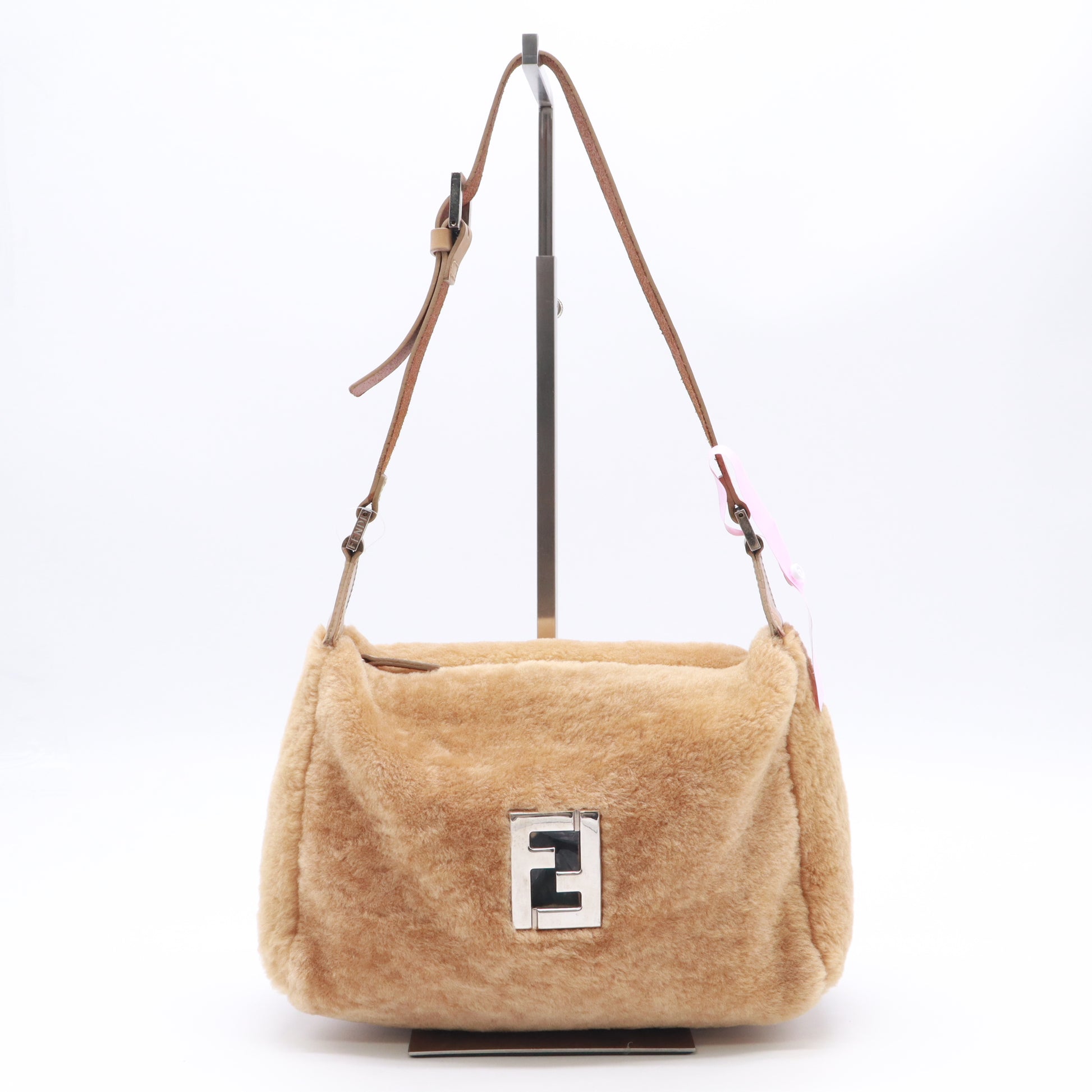 Fendi Vintage Faux Fur Cutout FF Logo Shoulder Bag twins LDJ5490
