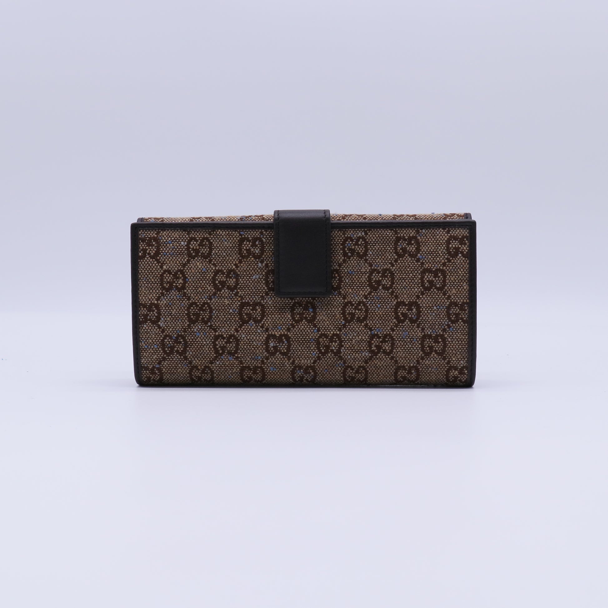 Gucci GG Canvas Metal Bar Trifold Wallet W21426