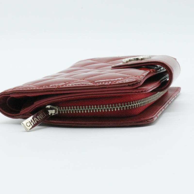 Patent CC French Wallet Red