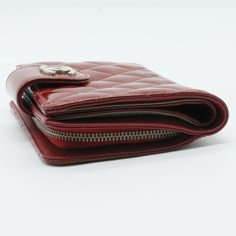 Patent CC French Wallet Red