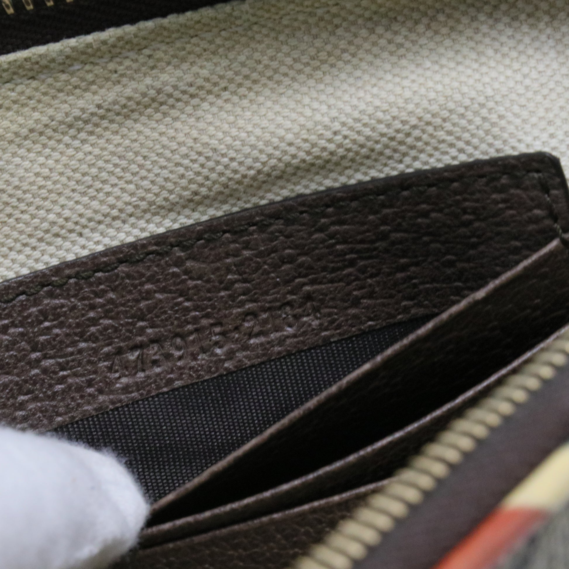 Brown GG Supreme Courrier Clutch Beige