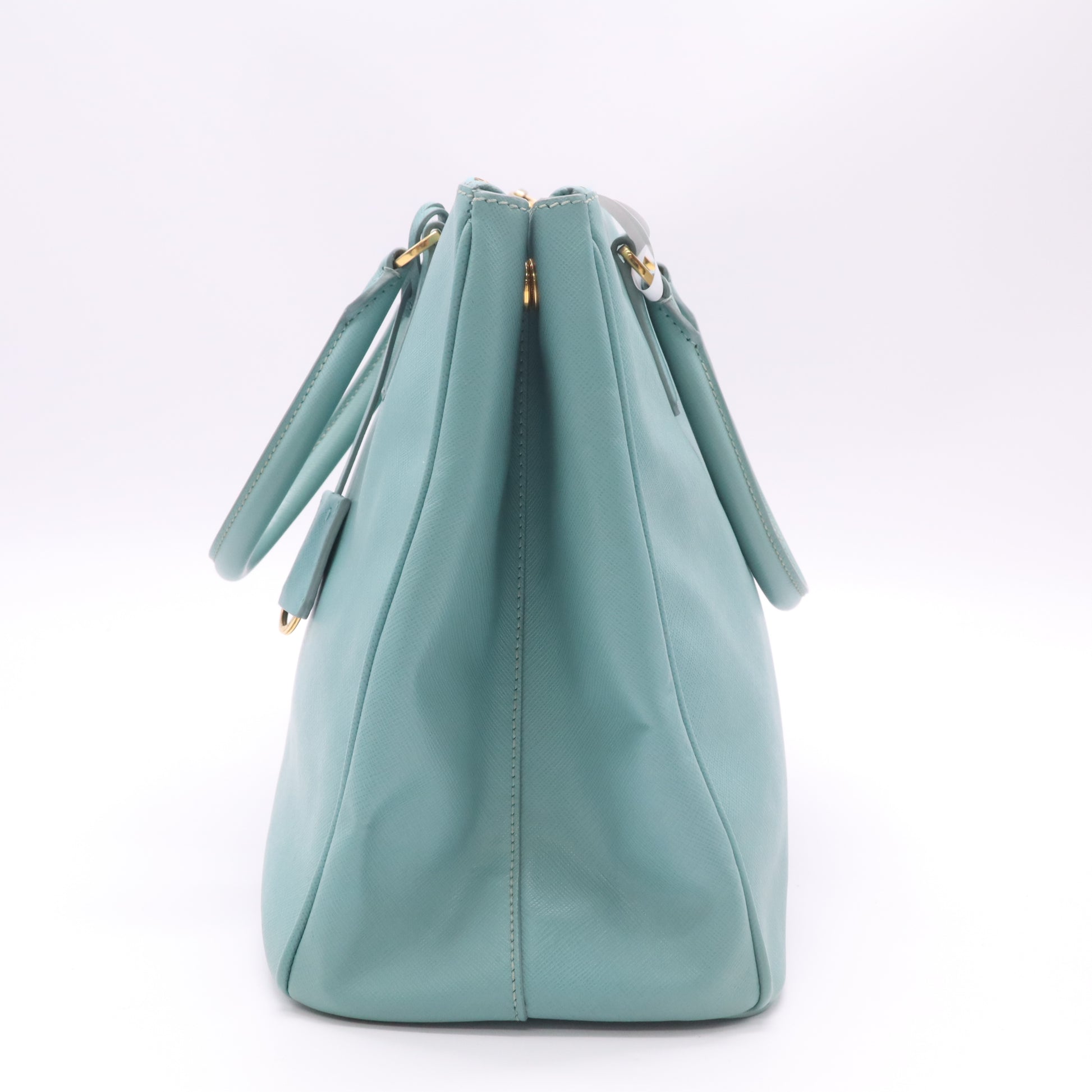 Saffiano Lux Leather Double Zip Medium Tote Bag B23195