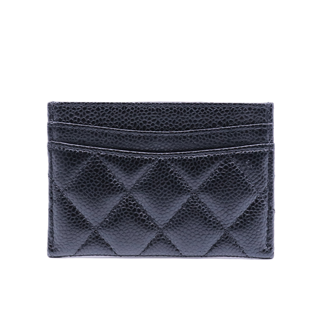 Classic Card Holder Quilted Caviar twins