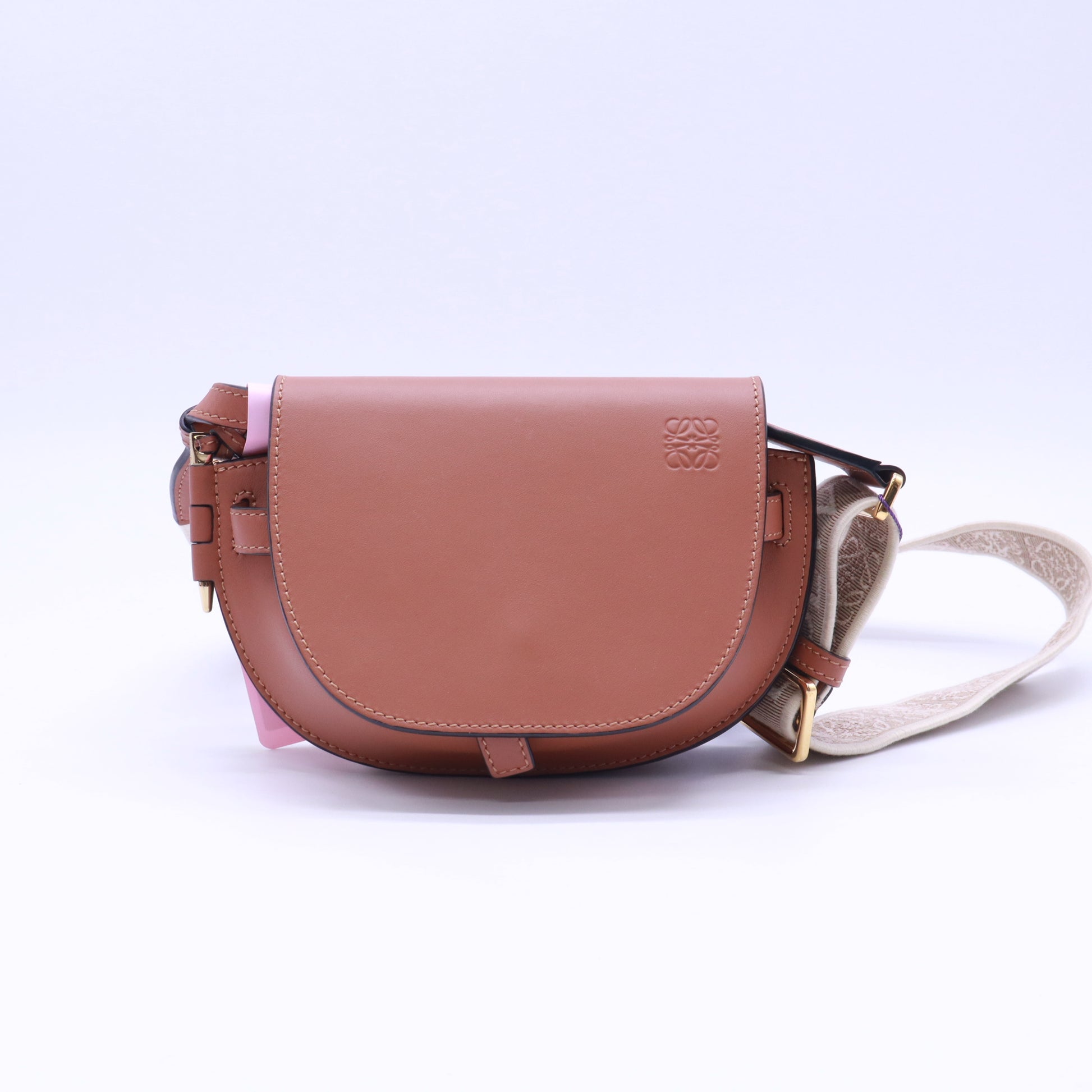 Loewe Mini Gate Dual Bag in Soft Calfskin and Jacquard Twins LDJ5440