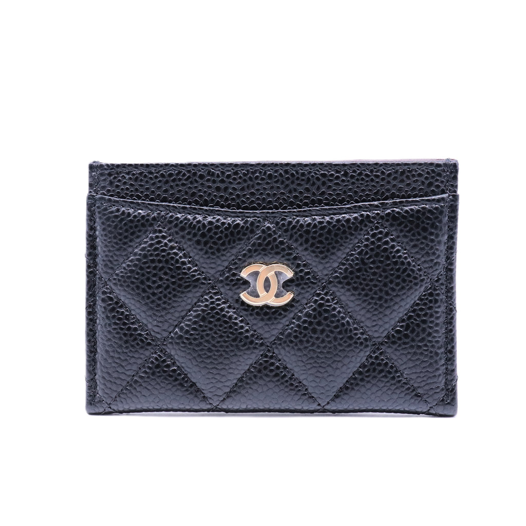 Classic Card Holder Quilted Caviar twins