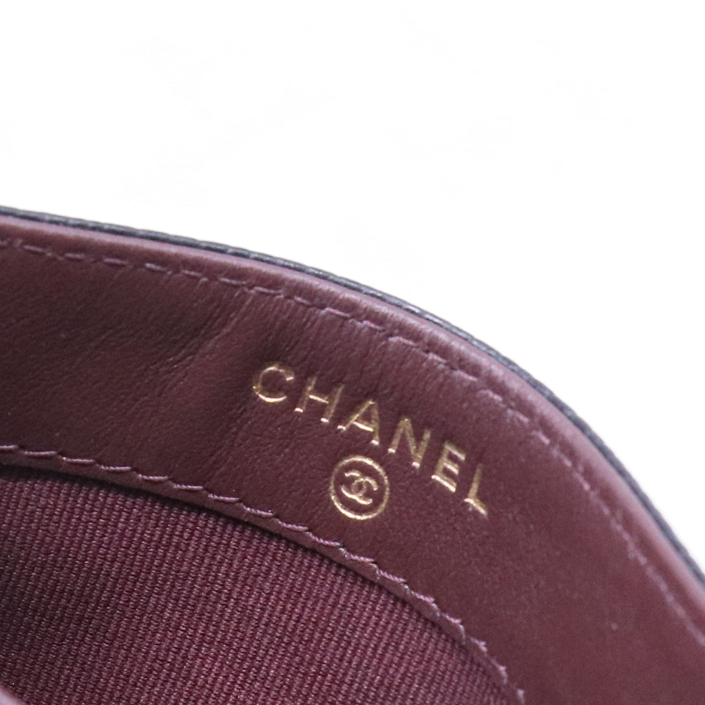 Classic Card Holder Quilted Caviar twins