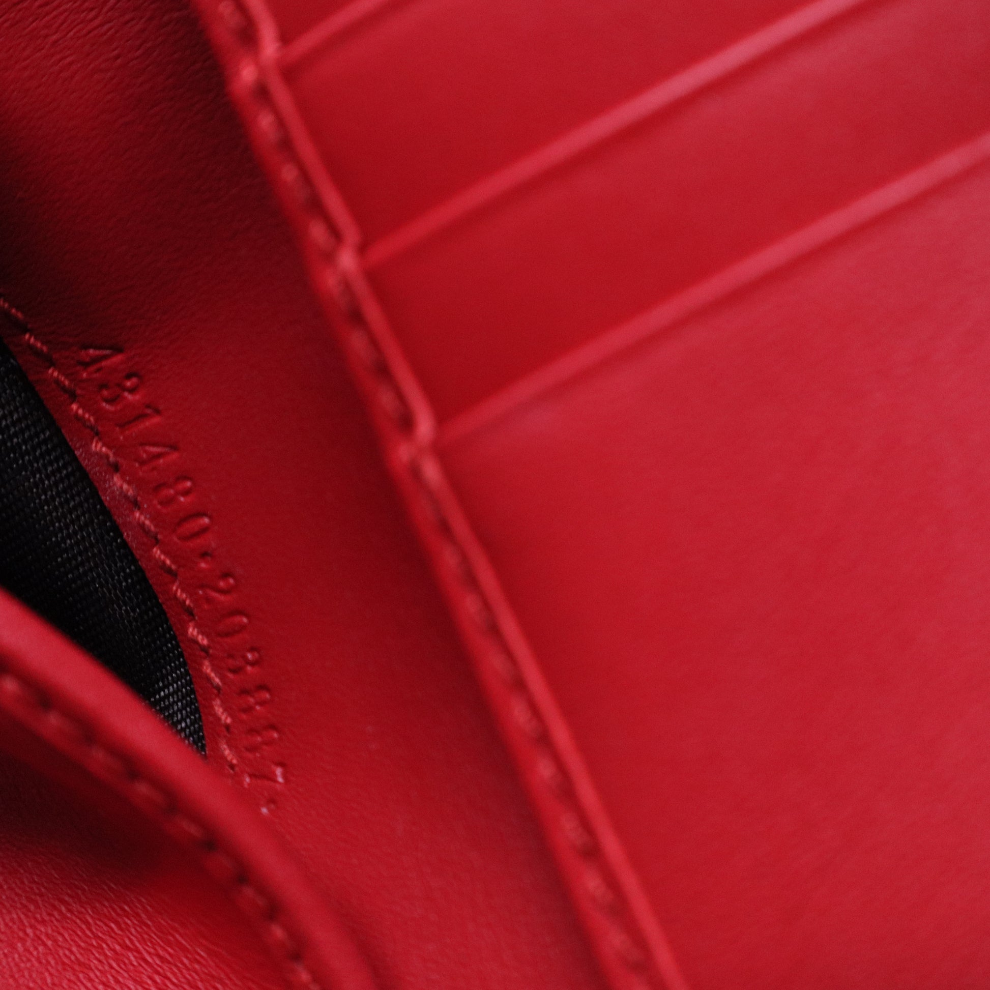 Red Pearl Accents Compact Wallet