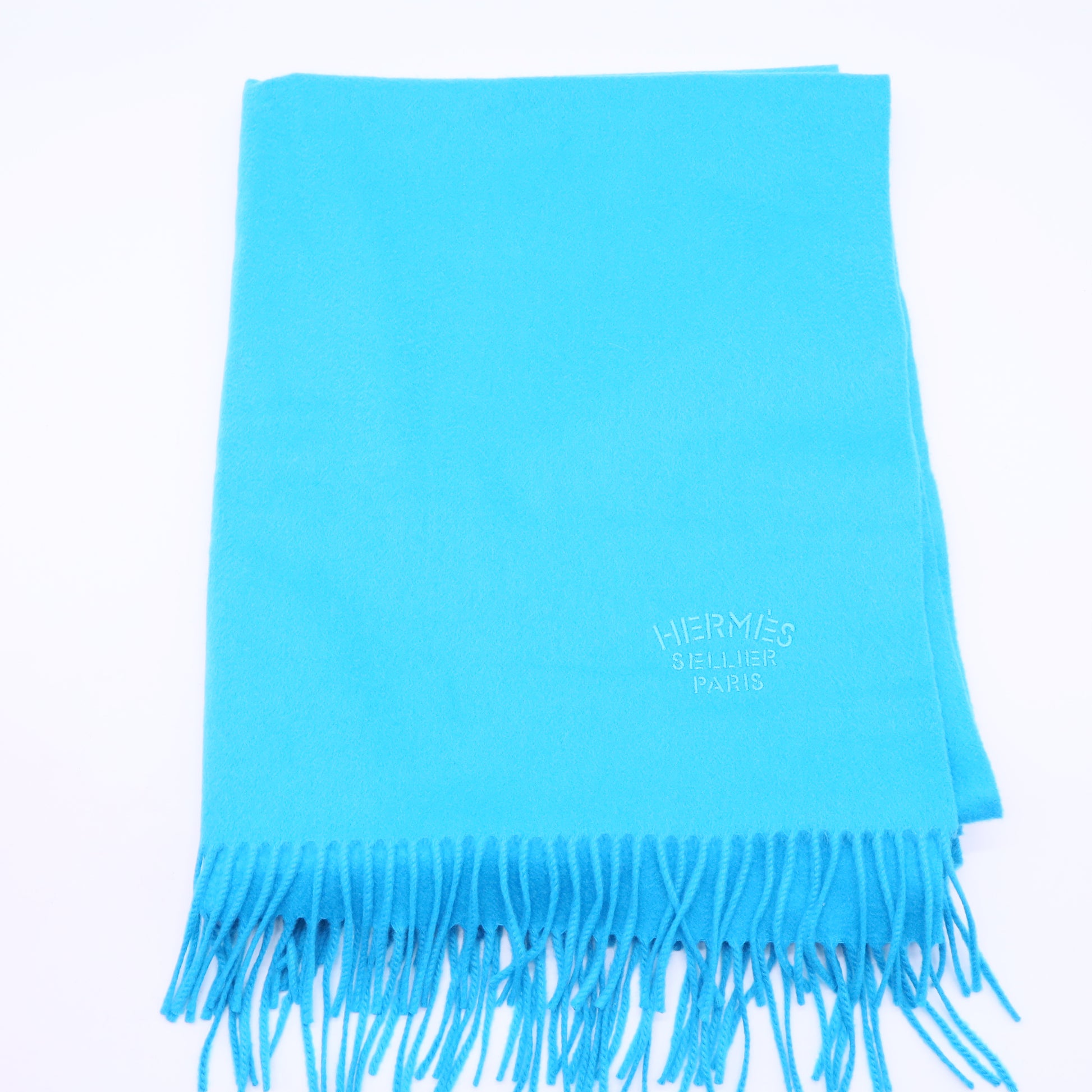 Cashmere Logo Embroidered Large Size Scarf With Fringe Shawl Scarf W20269