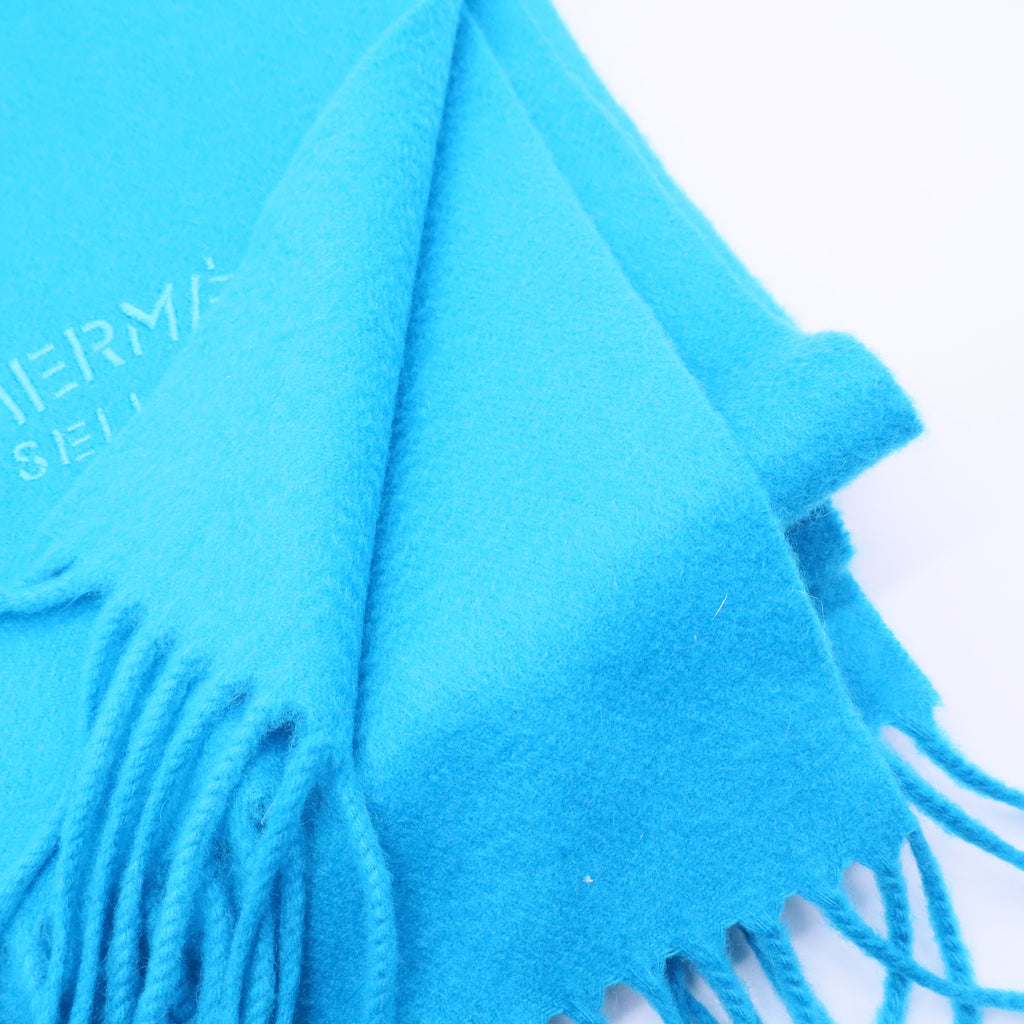 Cashmere Logo Embroidered Large Size Scarf With Fringe Shawl Scarf W20269