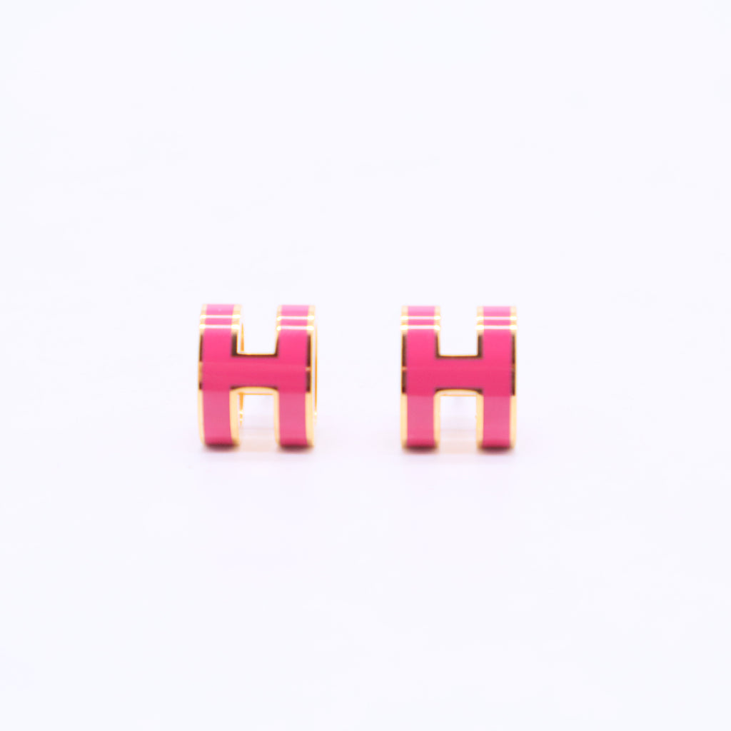 Mini Pop H Earrings Pink GHW W20251