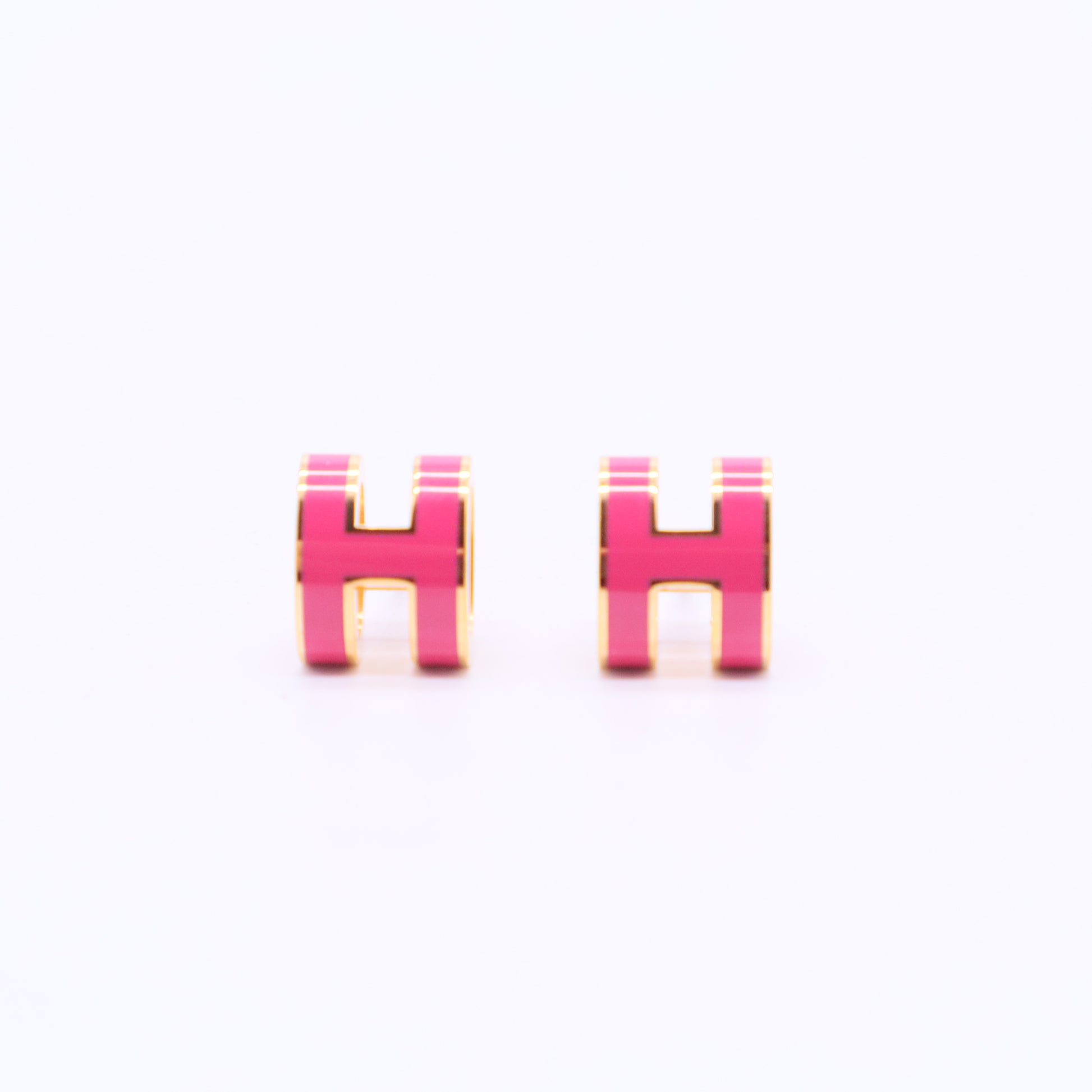 Mini Pop H Earrings Pink GHW W20251