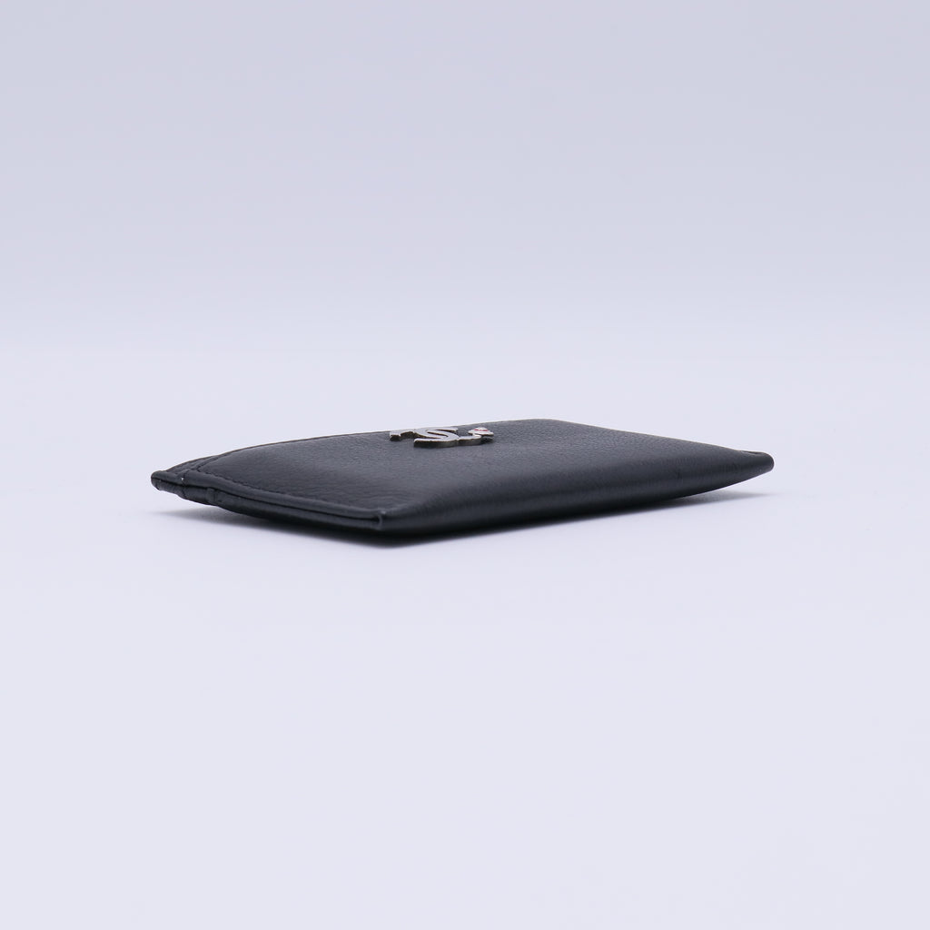 Chanel Grained Calfskin Enamel CC Logo Card Holder W21474