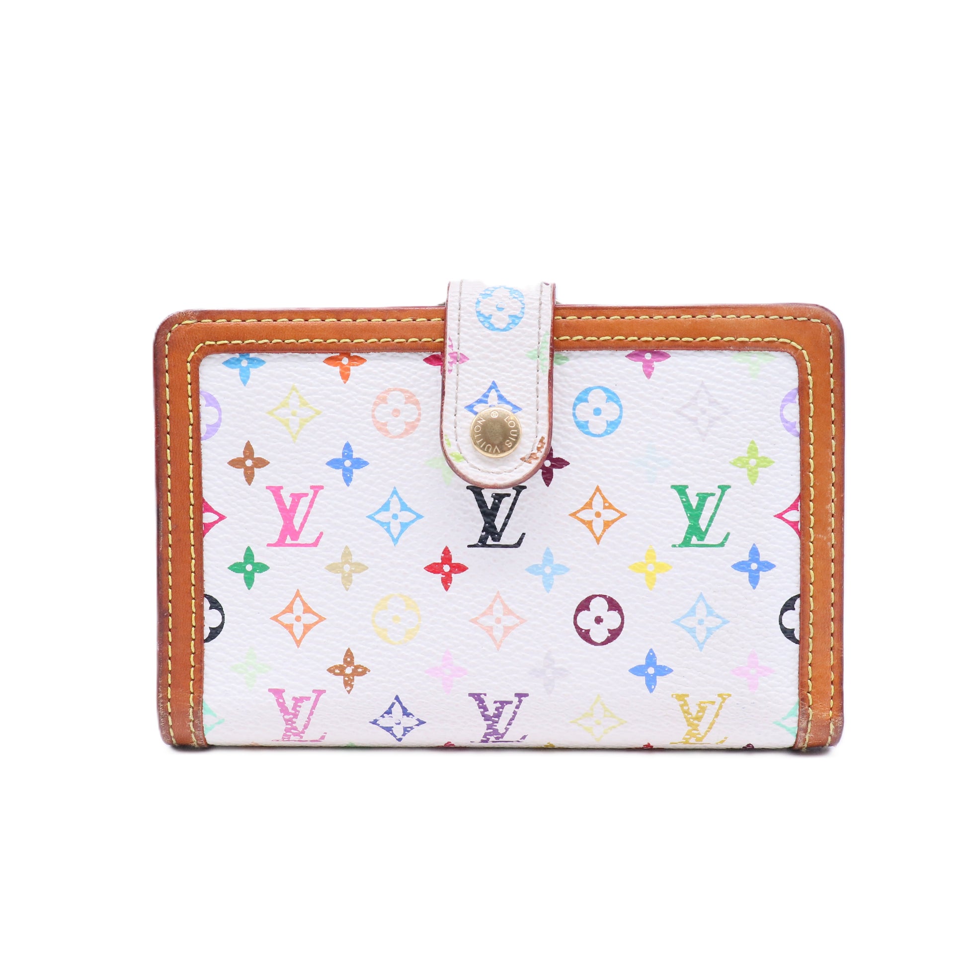 White Monogram Multicolore French Purse Wallet