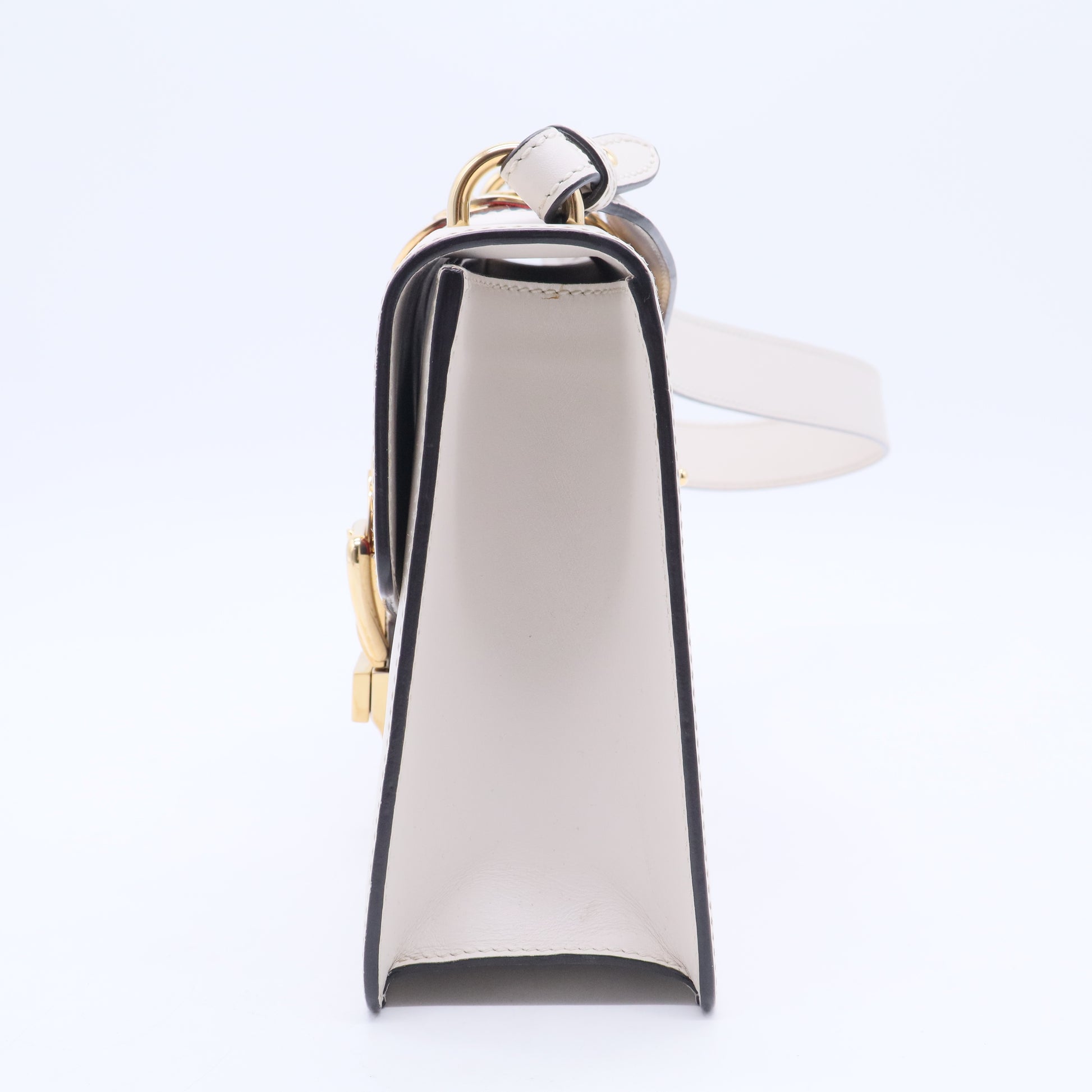 Cream Leather Small Sylvie Shoulder Bag B20105