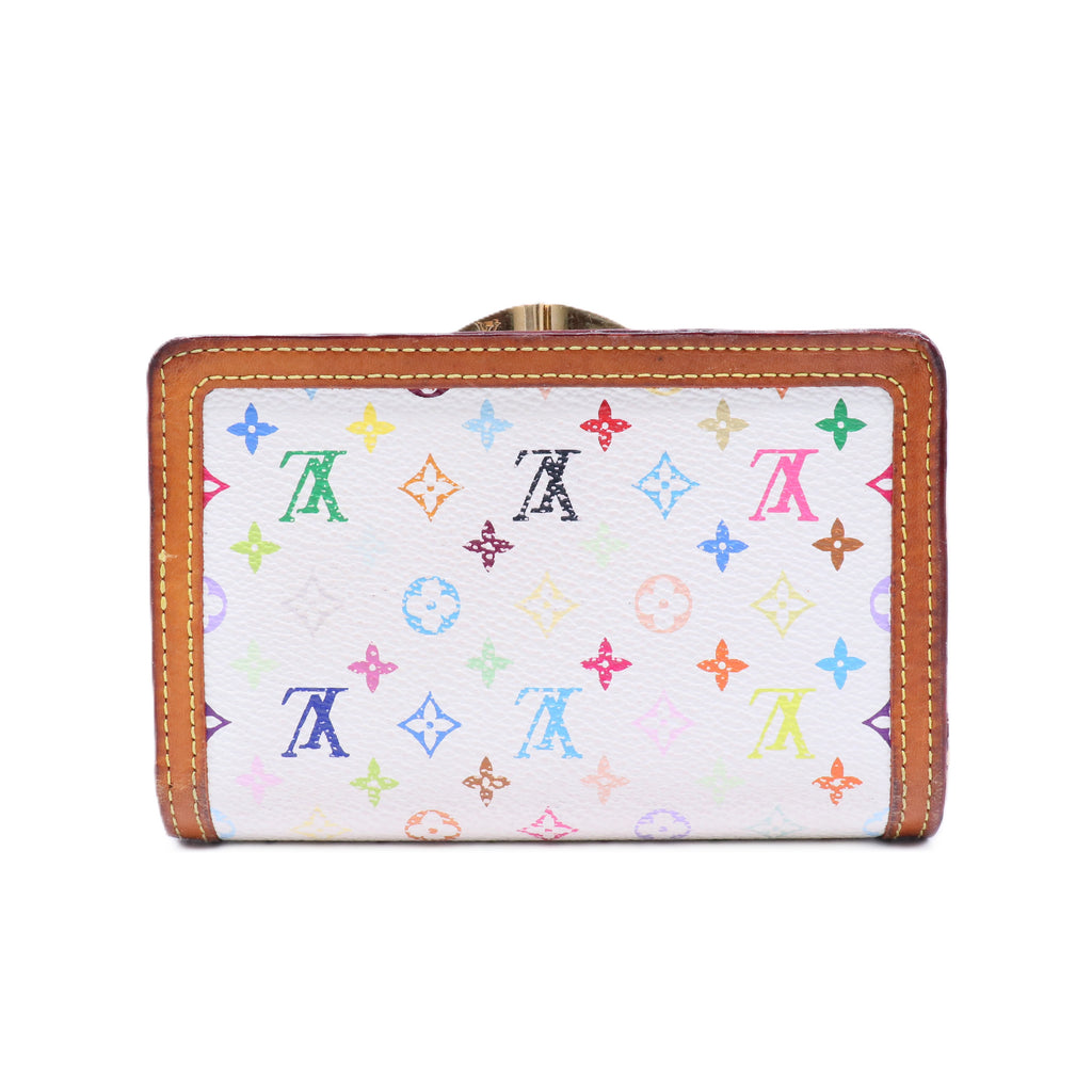 White Monogram Multicolore French Purse Wallet