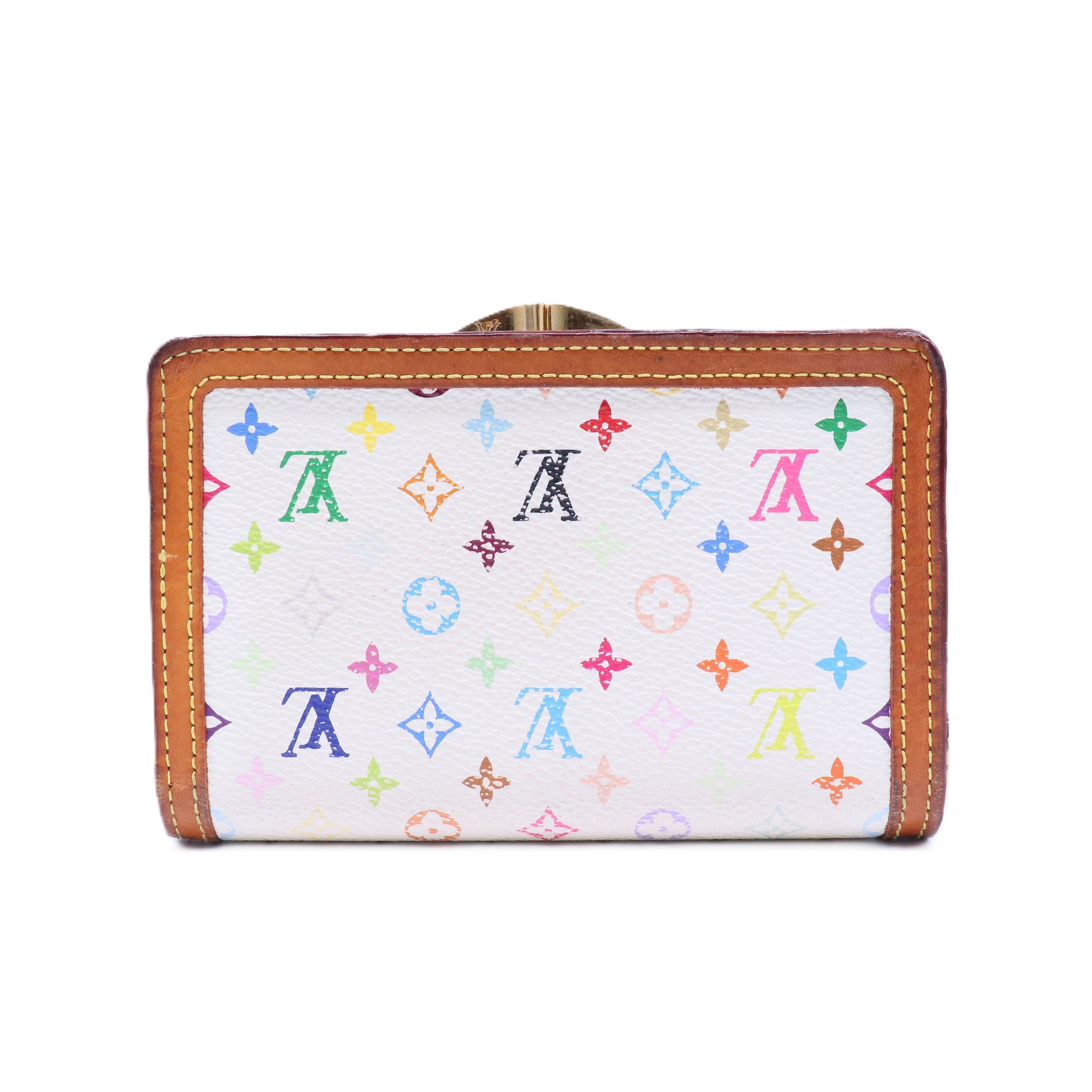 White Monogram Multicolore French Purse Wallet