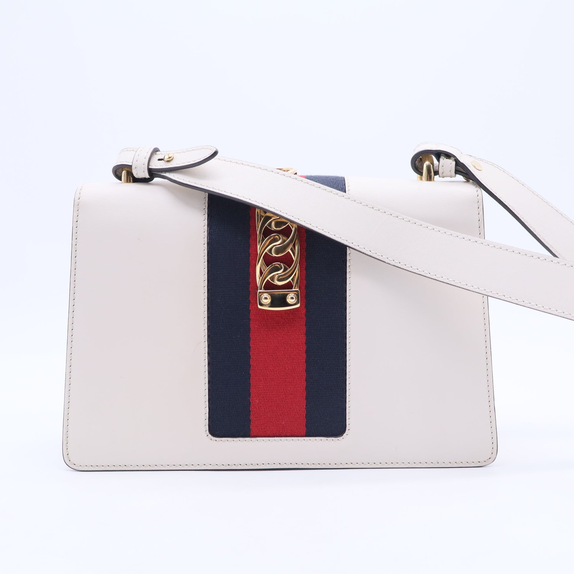 Cream Leather Small Sylvie Shoulder Bag B20105