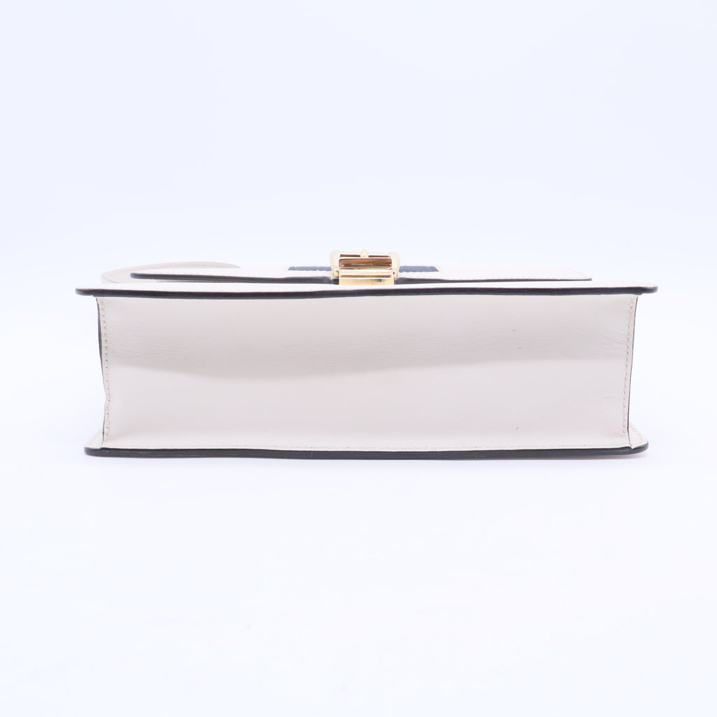 Cream Leather Small Sylvie Shoulder Bag B20105