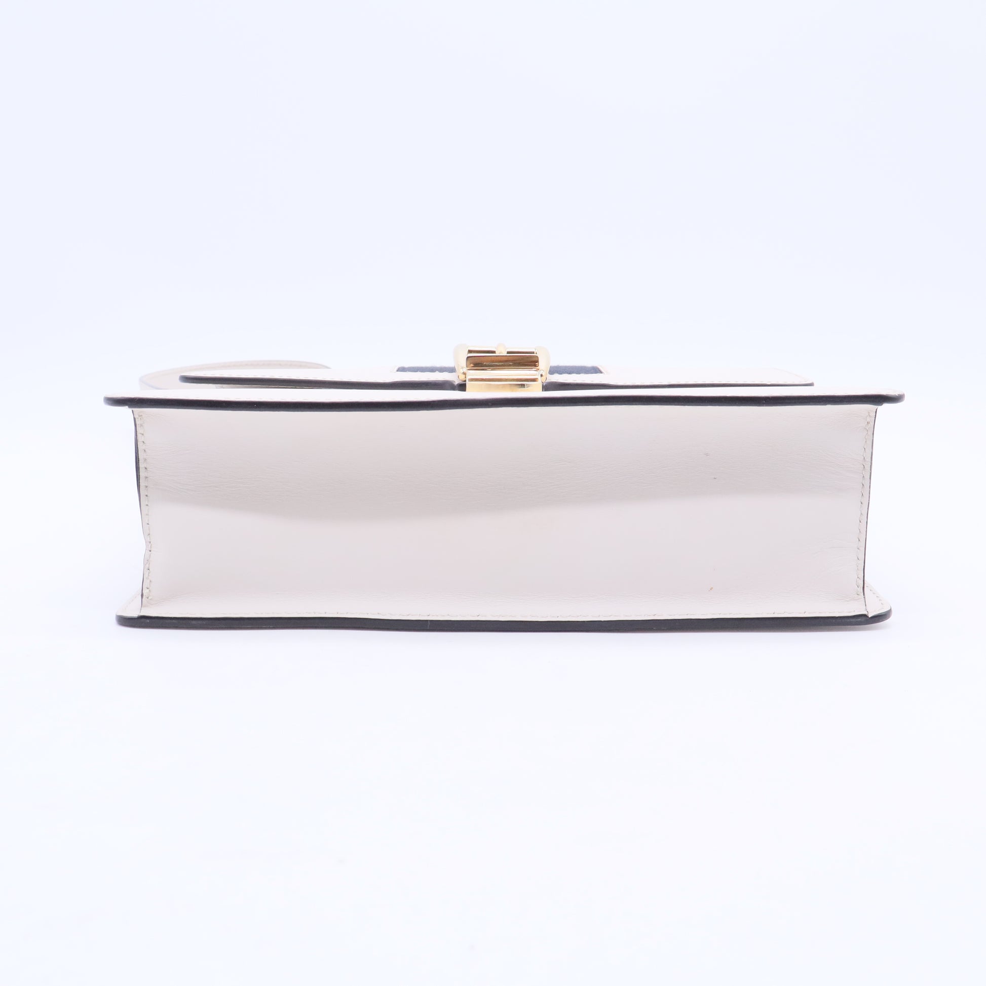 Cream Leather Small Sylvie Shoulder Bag B20105