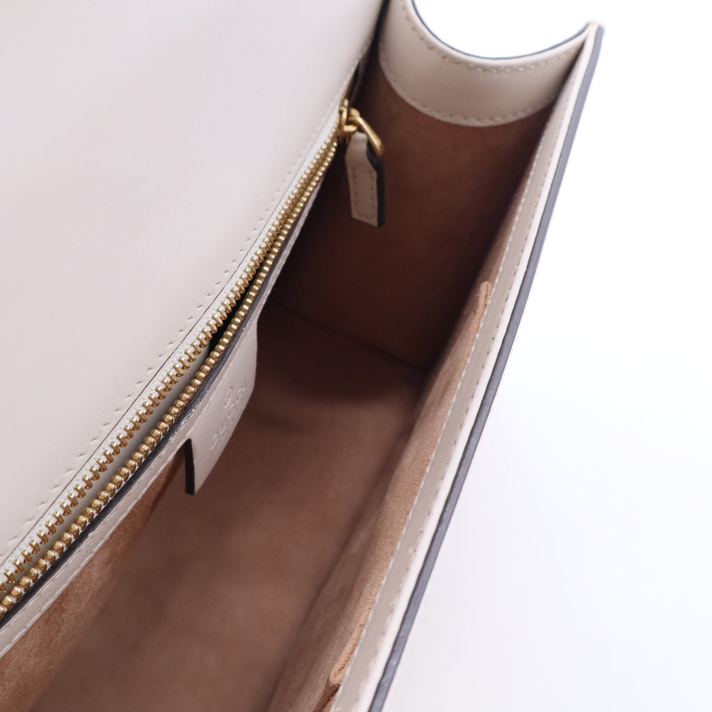 Cream Leather Small Sylvie Shoulder Bag B20105