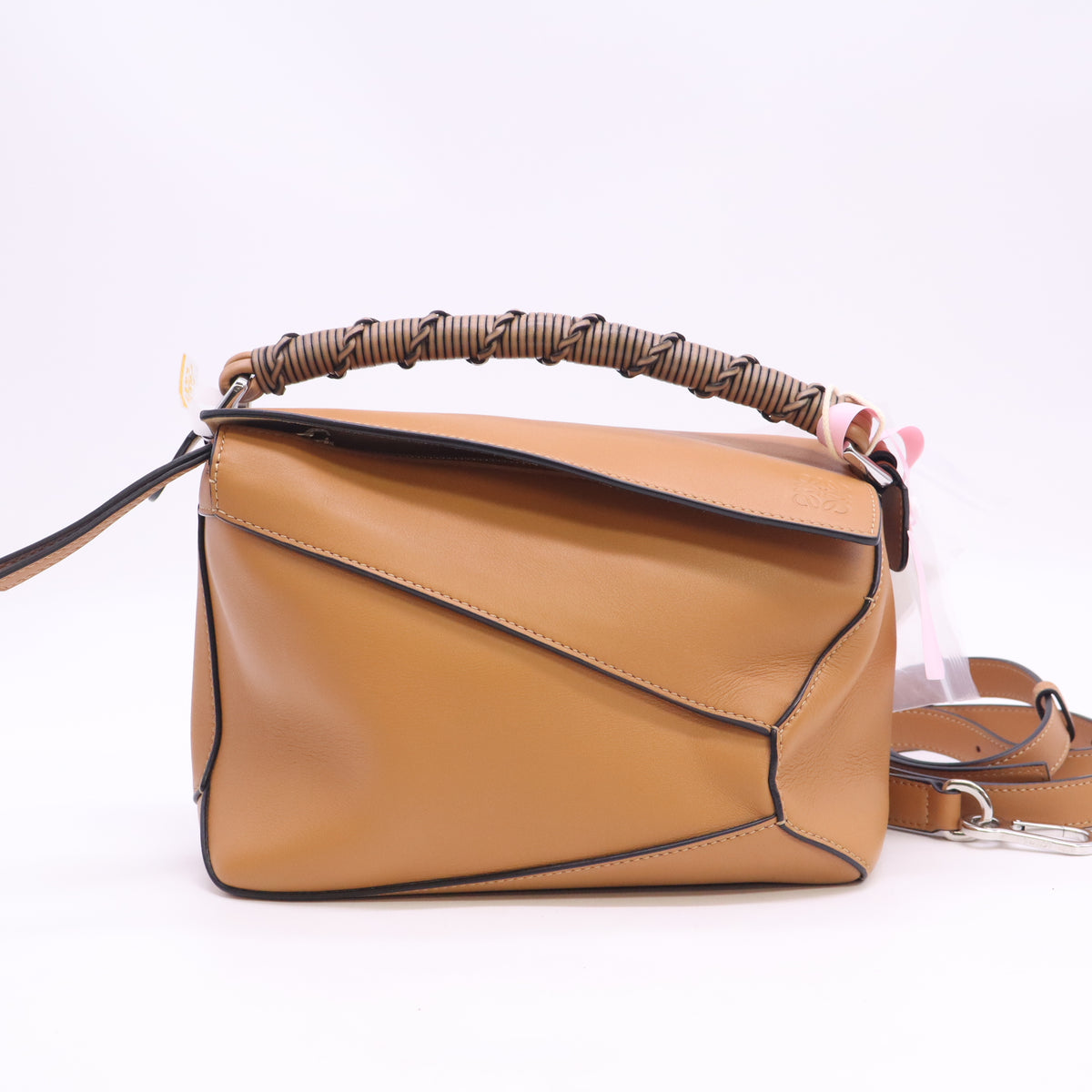 Calfskin Small Puzzle Edge Bag Warm Desert Twins  LDJ6818