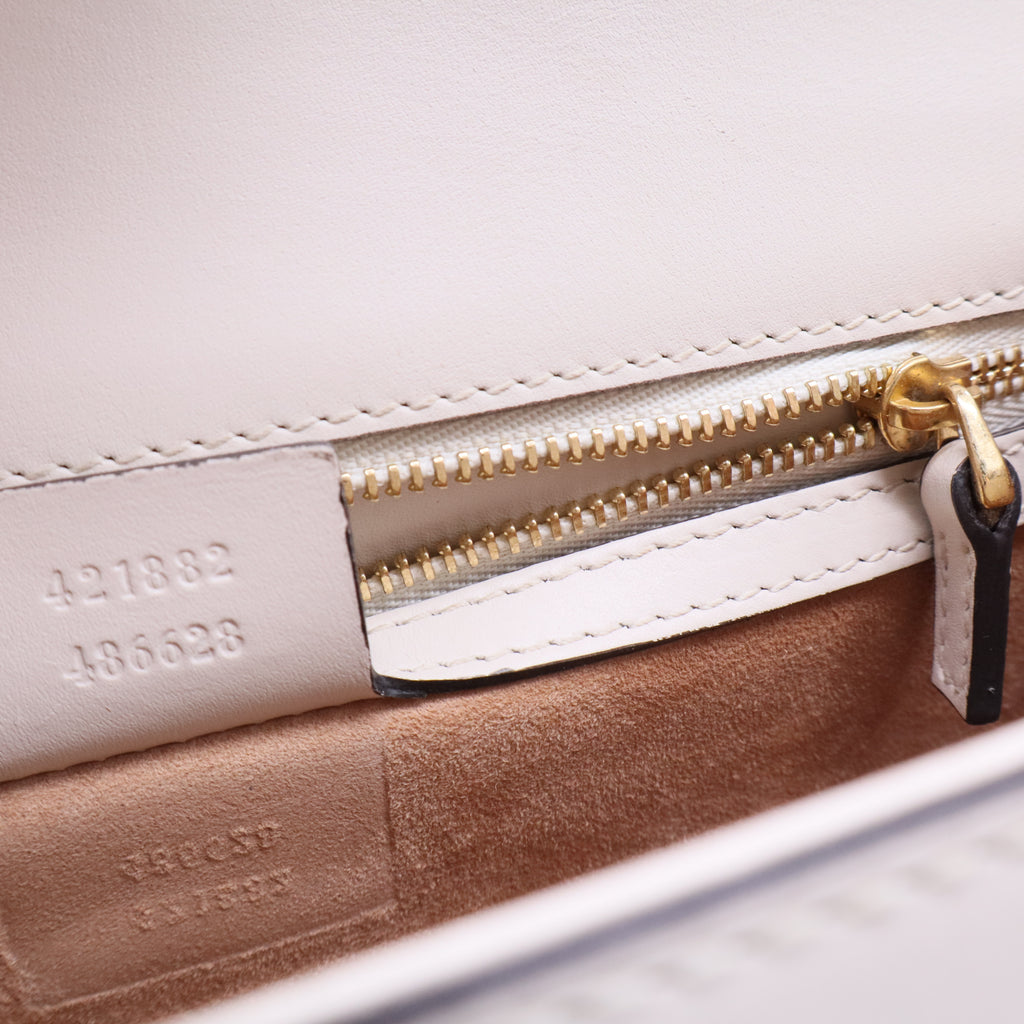 Cream Leather Small Sylvie Shoulder Bag B20105