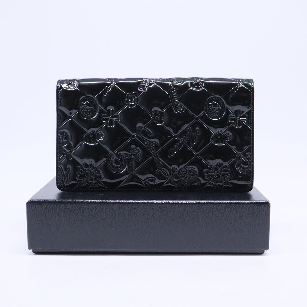 Lucky Symbols Pochette Embossed Quilted Patent W20459