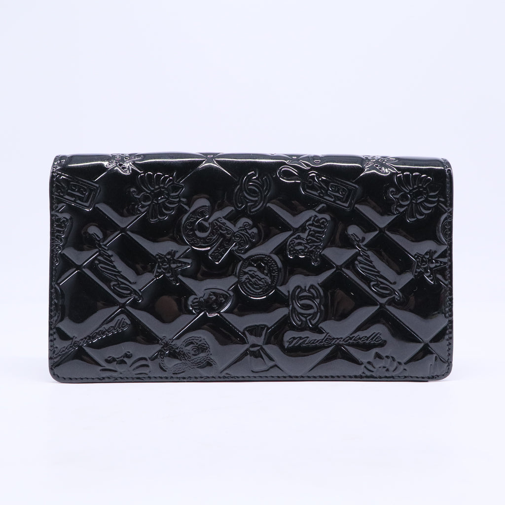 Lucky Symbols Pochette Embossed Quilted Patent W20459