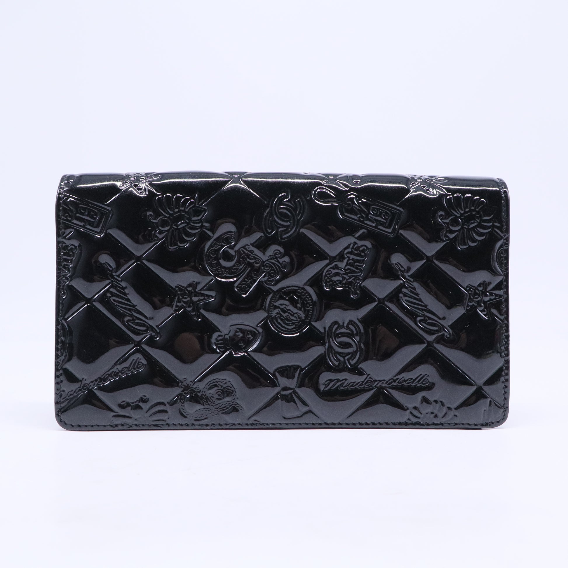 Lucky Symbols Pochette Embossed Quilted Patent W20459